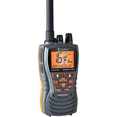 COBRA MR HH350 FLT MR HH350 6 Watt Handheld VHF, Grey