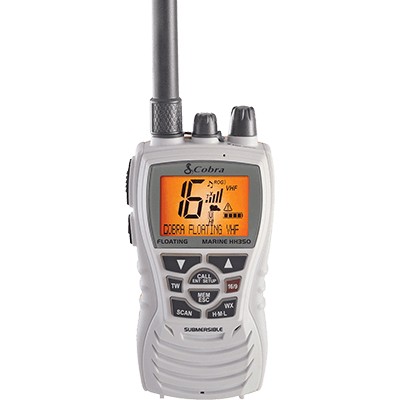 COBRA MR HH350W FLT MR HH350 6 Watt Handheld VHF, White