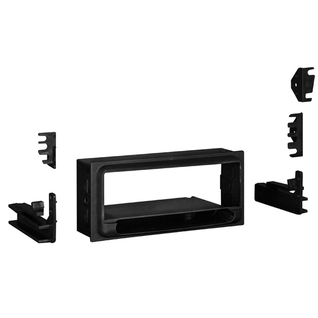 METRA 994000 Radio Mounting Kit; TurboKits; For Installing An Aftermarket Single-DIN Pullout Or Removable-Face Single-DIN Vehicle Radio; Painted; Black; ABS Plastic