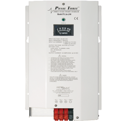 NEWMAR PT-14W Battery Charger Phase 3, 12V 14A, 3 Bank