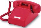 CORTELCO 250047-VBA-NDL STANDARD DESK TELEPHONE WITH NO DIAL, CHERRY RED