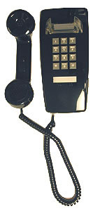 CORTELCO 255400-VBA-20M TRADITIONAL MINI-WALL PHONE (BLACK)