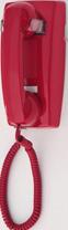 CORTELCO 255447-VBA-NDL STANDARD WALL TELEPHONE WITH NO DIAL, CHERRY RED