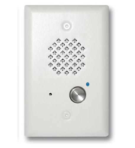 VIKING E-40-WH SATIN WHITE ENTRY PHONE WITH AUTOMATIC DISCONNECT, MOUNTS IN SINGLE GANG BOX (FLUSH MOUNT)