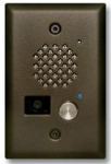 VIKING E-50-BN-EWP Oil Rubbed Bronze Entry Phone with Color Video Camera Auto Disconnect Blue LED Flush Mounts in Single Gang Box or Surface Mount with a VE-3x5 with Enhanced Weather Protection with Enhanced Weather Protection