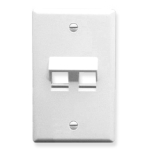 ICC IC107DA2WH Face Plate Angled 1-Gang 2-Port White
