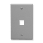ICC IC107F01GY Face Plate Flat 1-Gang 1-Port Grey