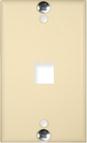 ICC IC107FFWIV WALL PLATE, PHONE, FLUSH, 1-PORT, IVORY