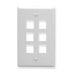 ICC IC107LF6WH Face Plate Oversized 6-Port White