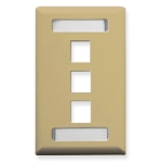 ICC IC107S03IV Face Plate ID 1-Gang 3-Port Ivory