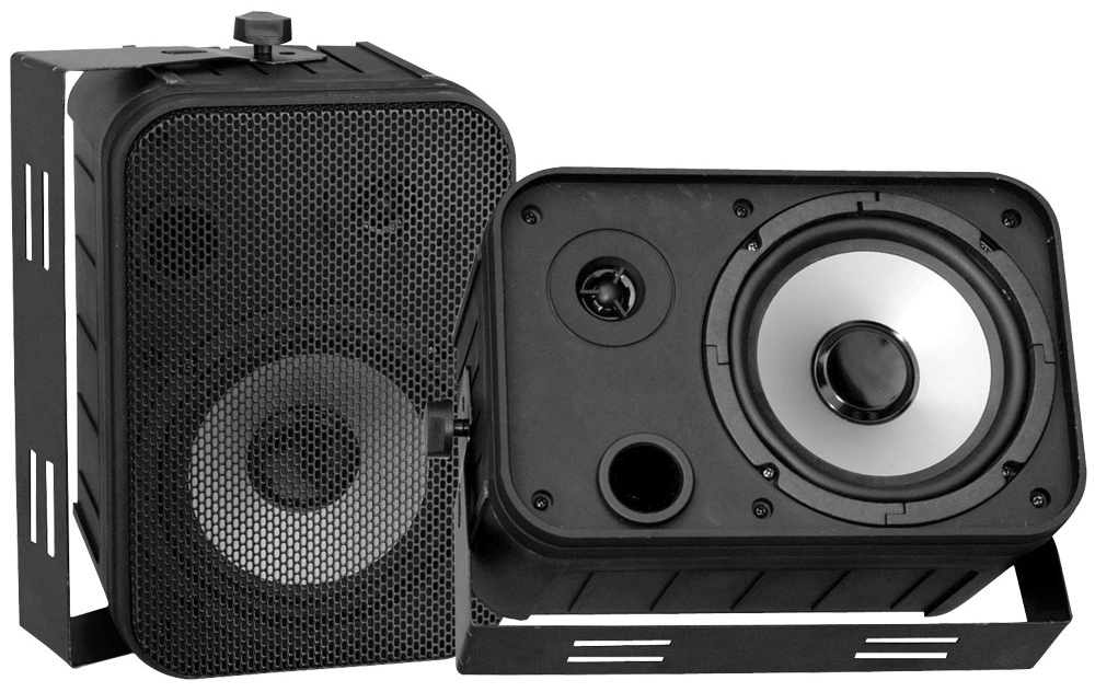 PYLE PDWR50B Speakers 6.5” Black Outdoor Pro (Pair)