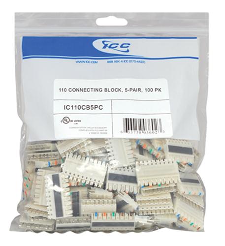 ICC IC110CB5PC 110 Connecting Block 5-Pair 100 PK
