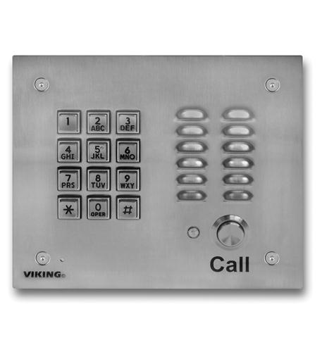 VIKING K-1700-3EWP SS Handsfree Phone W/ Key Pad