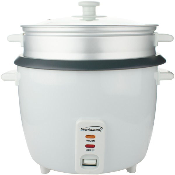 BRENTWOOD TS-380S Rice Cooker with Steamer (10 Cups, 700 Watts)