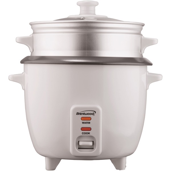 BRENTWOOD TS-480S Rice Cooker with Food Steamer (15 Cups, 900 Watts)