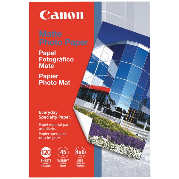 CANON 7981A014AA Matte Photo Paper (4” x 6”; 120 pk)