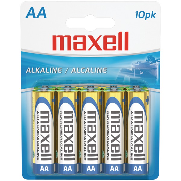 MAXELL 723410 - LR610BP Alkaline Batteries (AA; 10 pk; Carded)