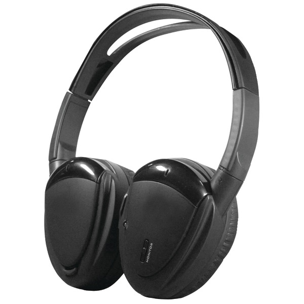 POWER ACOUSTIK HP-900S 2-Channel RF 900MHz Wireless Headphones with Swivel Earpads for  Mobile A/V Systems