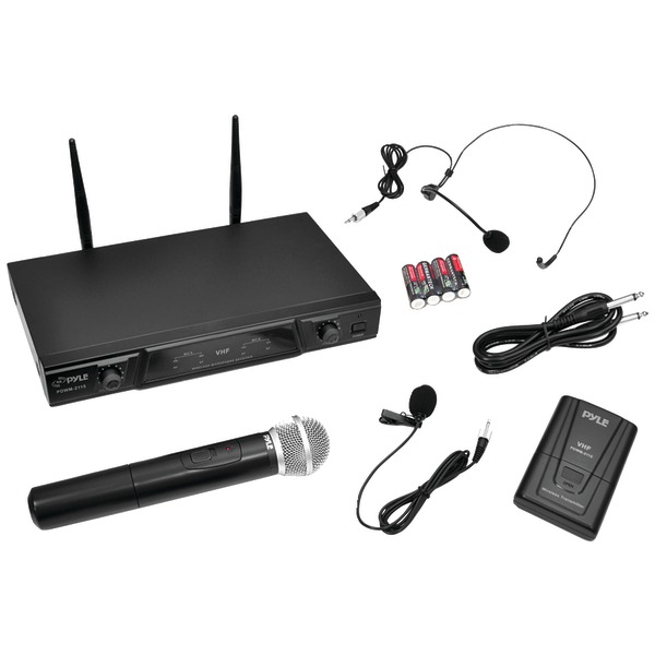 PYLE PDWM2115 VHF Wireless Microphone Receiver System with Independent Volume Control