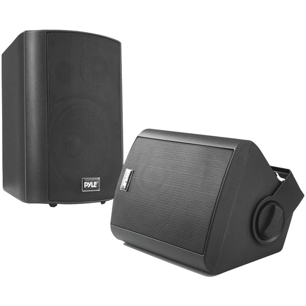 PYLE PDWR52BTBK 5.25” Indoor/Outdoor Wall-Mount Bluetooth Speaker System (Black)