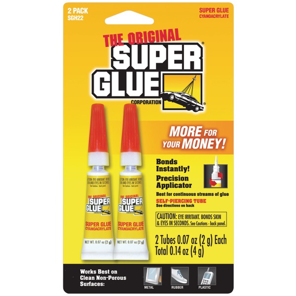 SUPER GLUE SGH22-12 Tubes, 2 pk