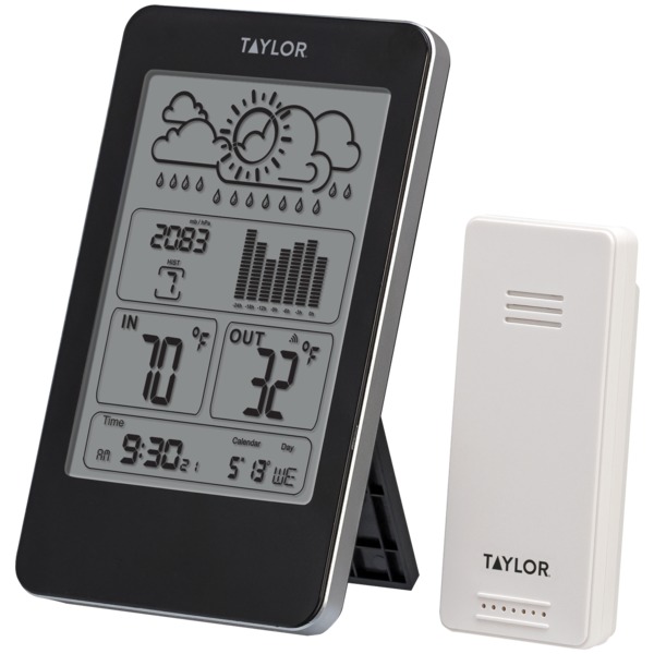 TAYLOR 1733 Indoor/Outdoor Digital Thermometer with Barometer & Timer