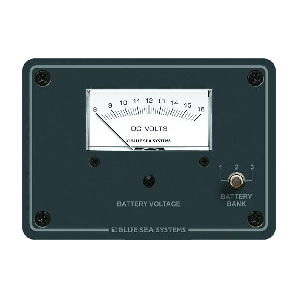 BLUE SEA 8015 DC ANALOG VOLTMETER WITH PANEL