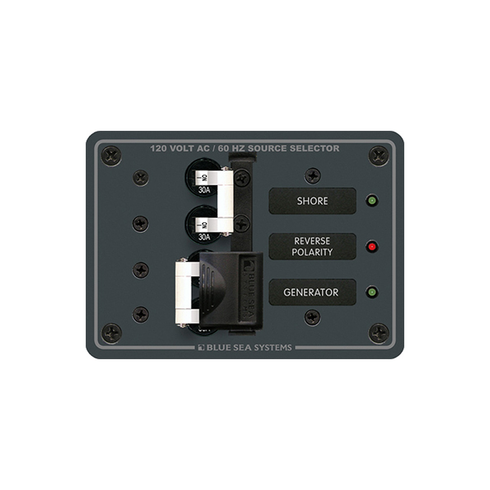 BLUE SEA 8032 AC TOGGLE SOURCE SELECTOR 120V AC 30A (WHITE SWITCHES)