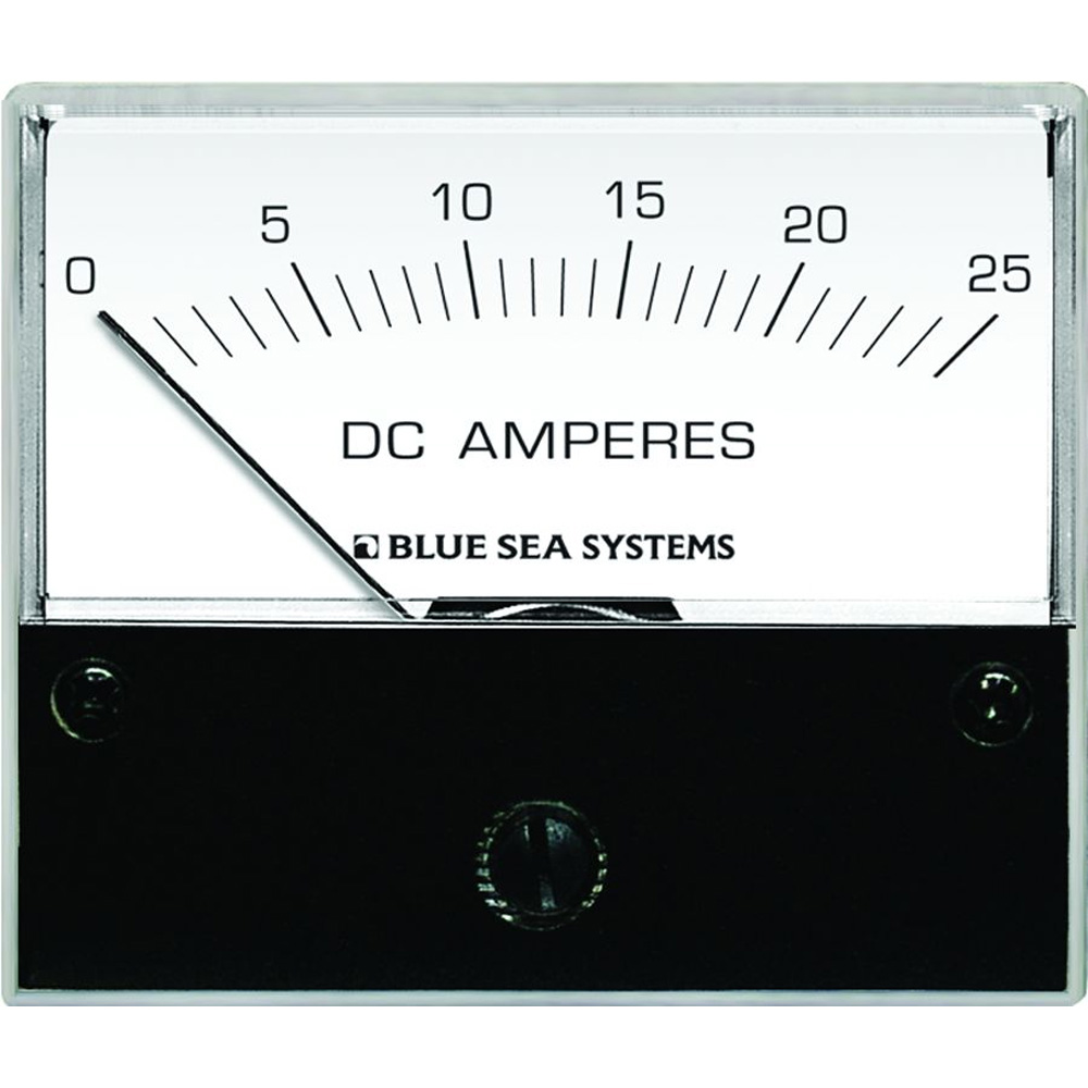 BLUE SEA 8005 DC ANALOG AMMETER - 2-3/4” FACE, 0-25 AMPERES DC