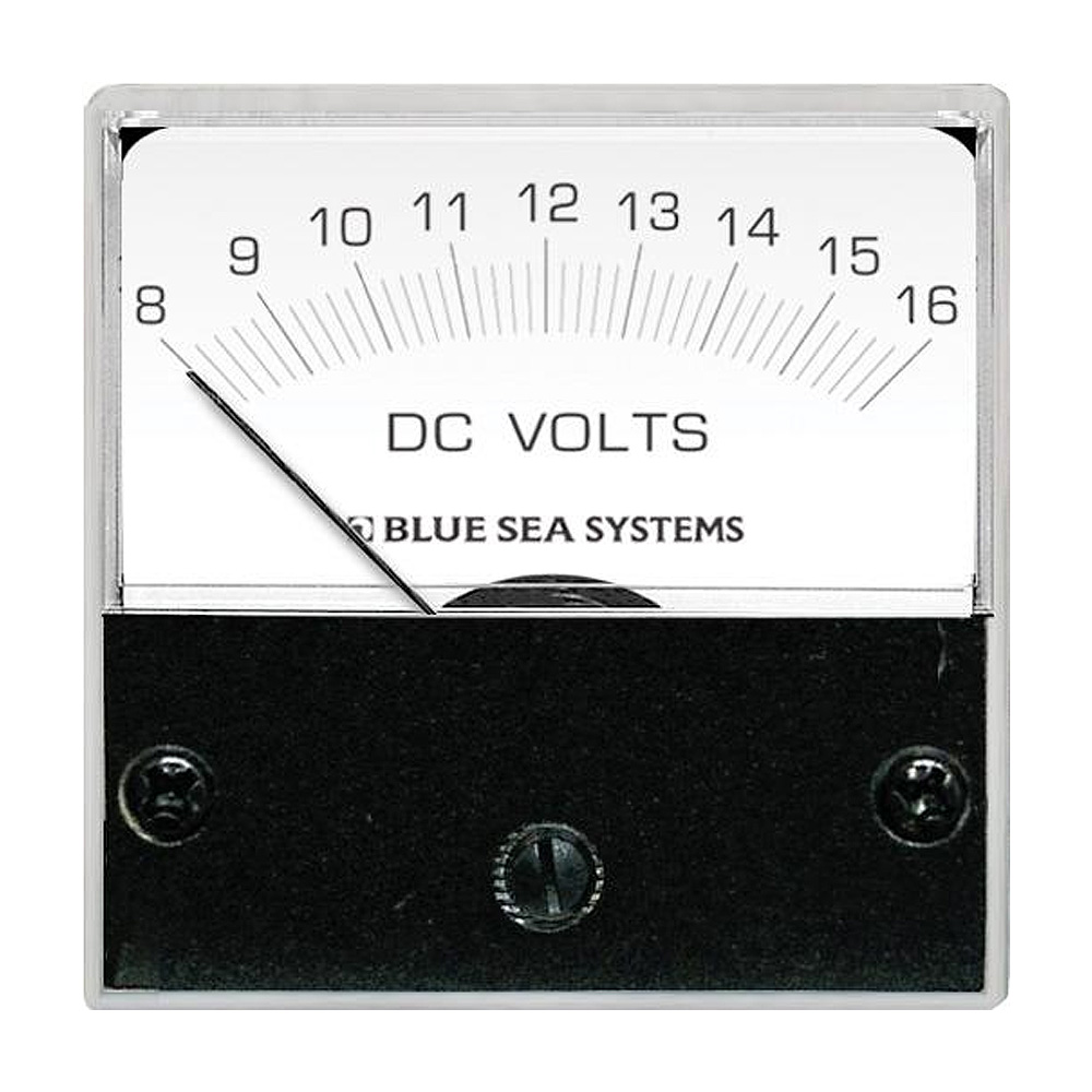 BLUE SEA 8028 DC ANALOG MICRO VOLTMETER - 2” FACE, 8-16 VOLTS DC