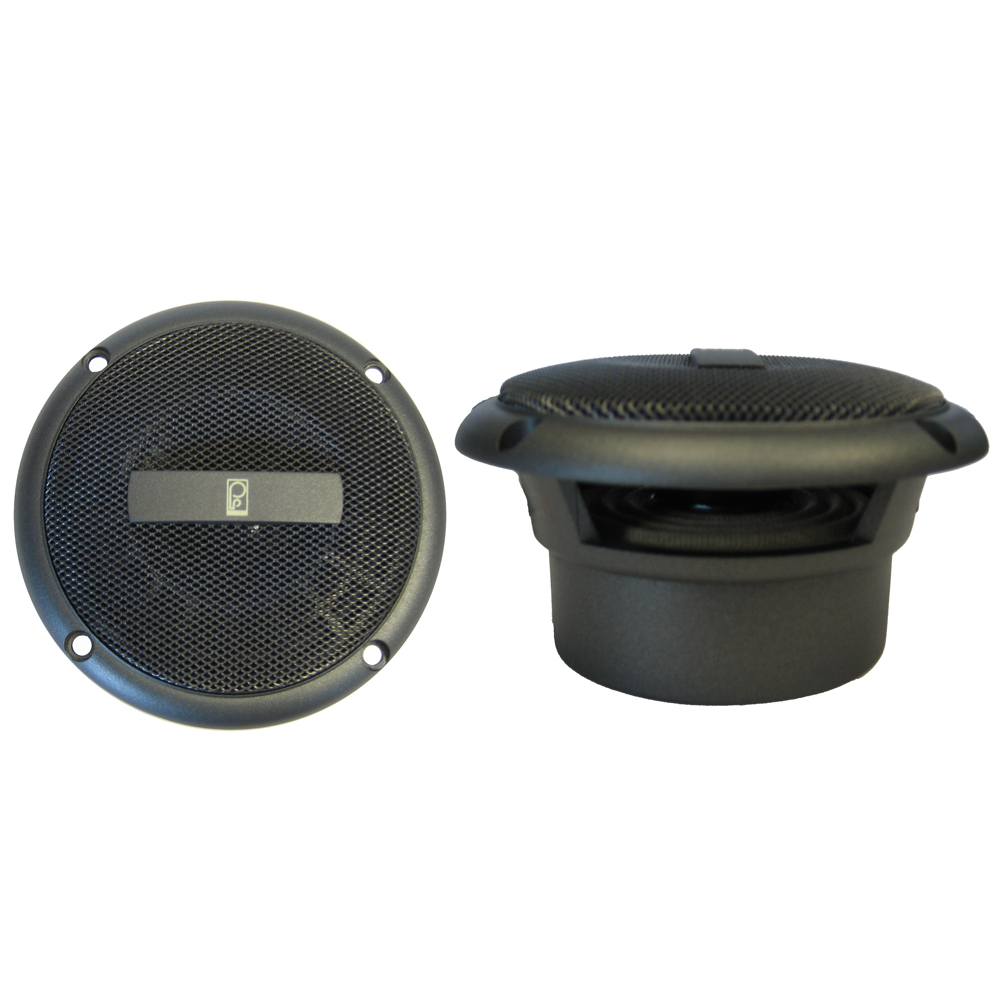 POLY-PLANAR MA3013G 3” ROUND FLUSH-MOUNT COMPNENT SPEAKERS - (PAIR) GRAY