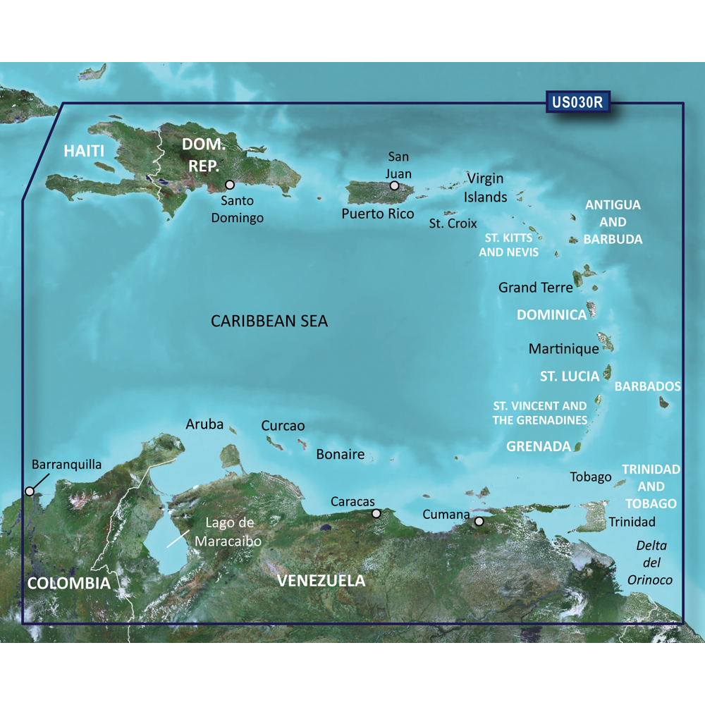 GARMIN 010-C0731-00 BLUECHART G2 VISION HD - VUS030R - SOUTHEAST CARIBBEAN - MICROSD;/SD