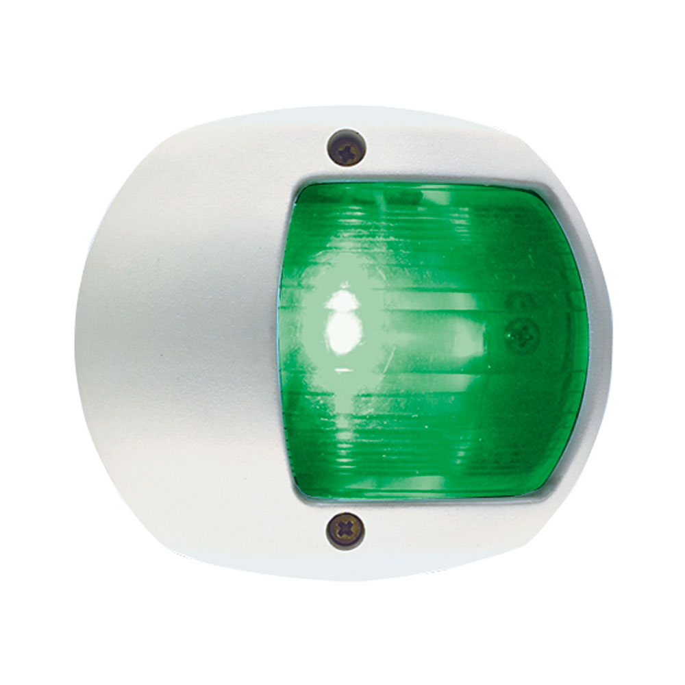 PERKO 0170WSDDP3 LED SIDE LIGHT - GREEN - 12V - WHITE PLASTIC HOUSING