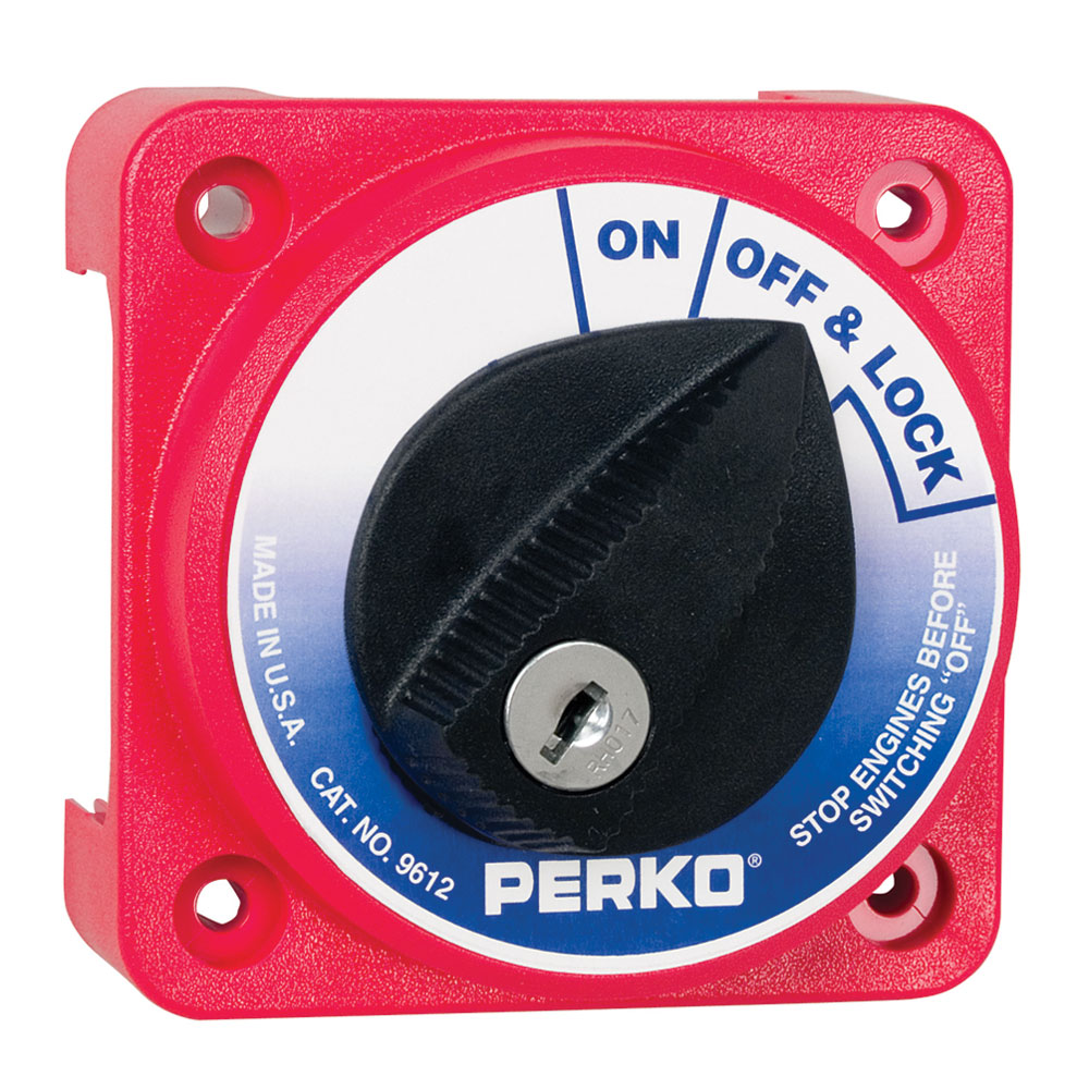 PERKO 9612DP COMPACT MEDIUM DUTY MAIN BATTERY DISCONNECT SWITCH WITH KEY LOCK