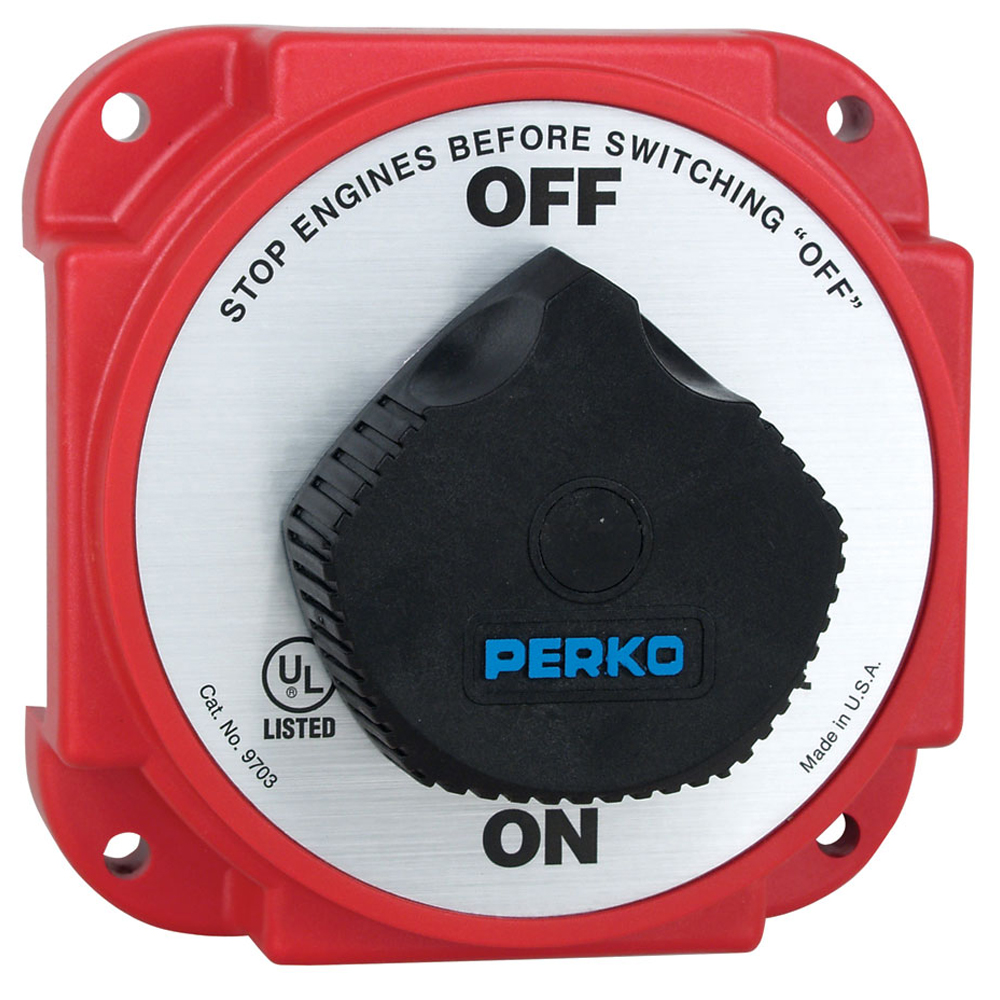 PERKO 9703DP HEAVY DUTY BATTERY DISCONNECT SWITCH WITH ALTERNATOR FIELD DISCONNECT