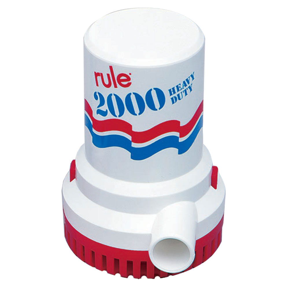 RULE 10-6UL 2000 GPH NON-AUTOMATIC BILGE PUMP WITH 6' LEADS