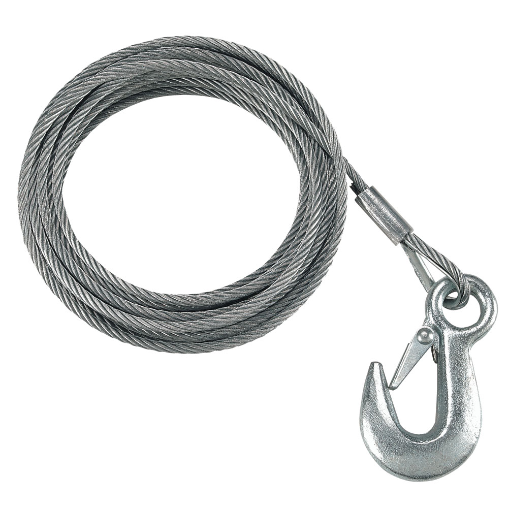 FULTON WC325 0100 3/16” X 25' GALVANIZED WINCH CABLE - 4,200 LBS. BREAKING STRENGTH