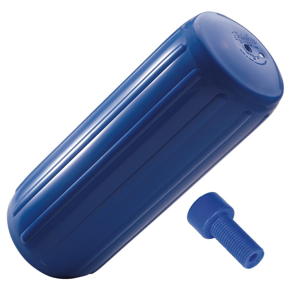 POLYFORM HTM-1-BLUE HTM-1 HOLE THROUGH MIDDLE FENDER 6.3” X 15.5” - BLUE WITH AIR ADAPTER