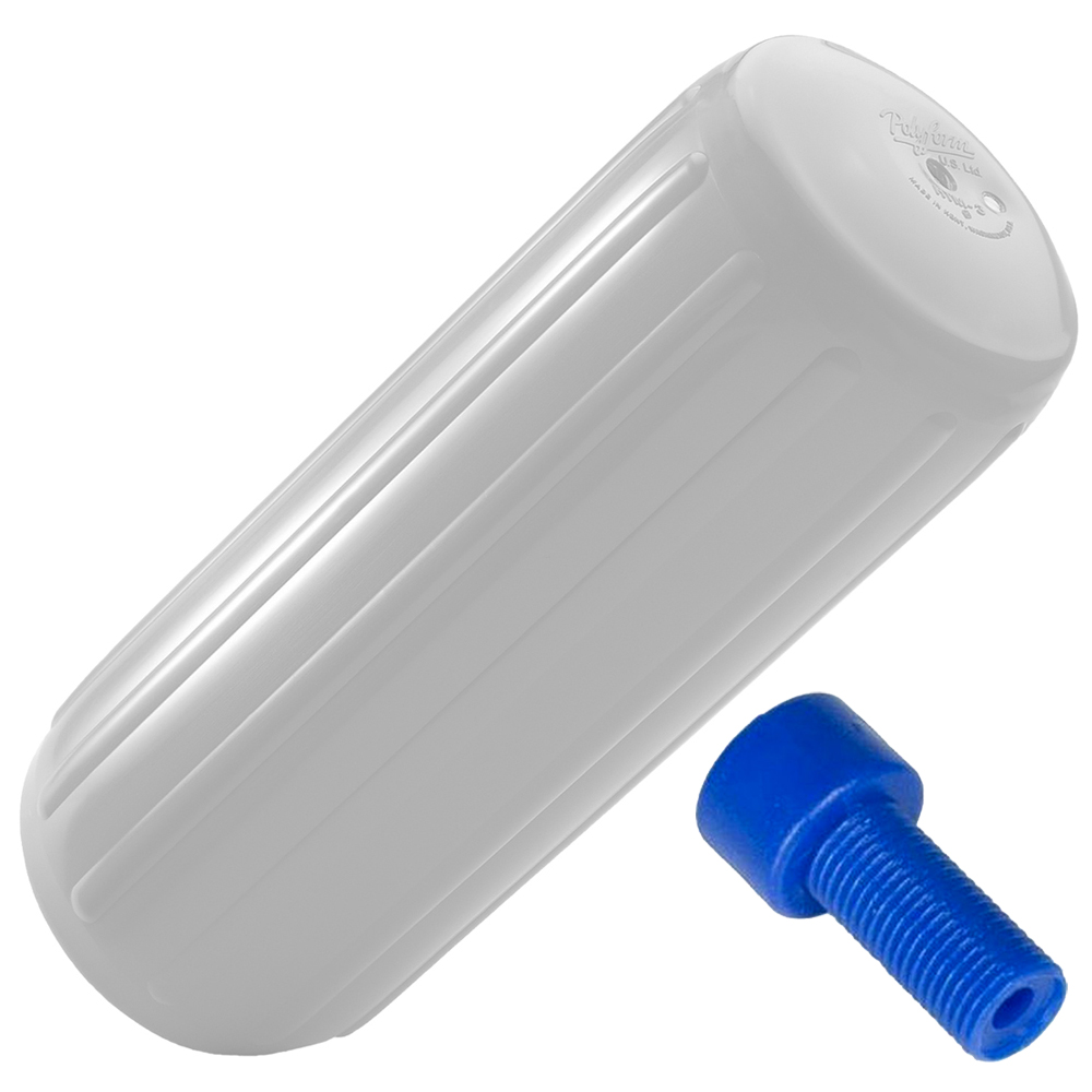 POLYFORM HTM-1-WHITE HTM-1 HOLE THROUGH MIDDLE FENDER 6.3” X 15.5” - WHITE WITH AIR ADAPTER