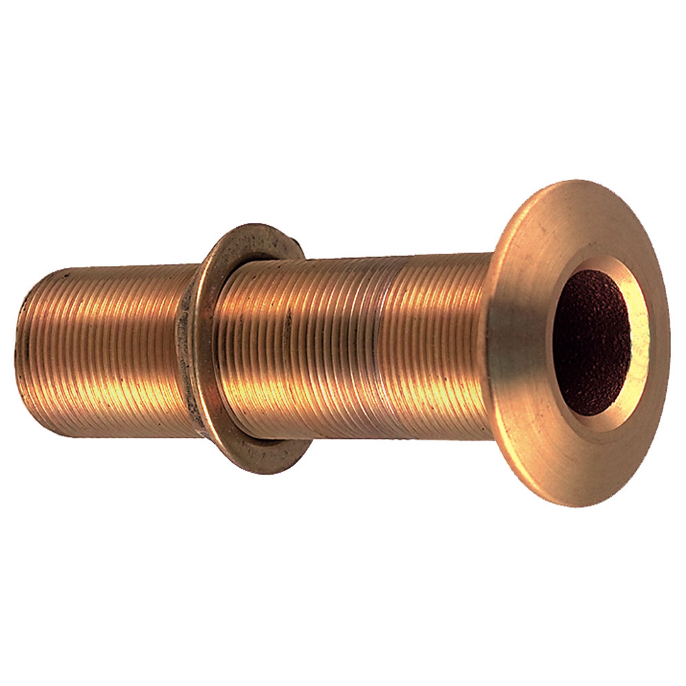 PERKO 0348DP5PLB 3/4” THRU-HULL FITTING WITH PIPE THREAD BRONZE EXTRA LONG - MAX HULL 5” THICK