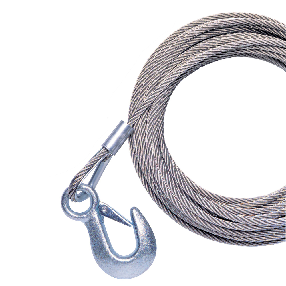 POWERWINCH P7188500AJ 20' X 7/32” REPLACEMENT GALVANIZED CABLE WITH HOOK F/215, 315 & T1650