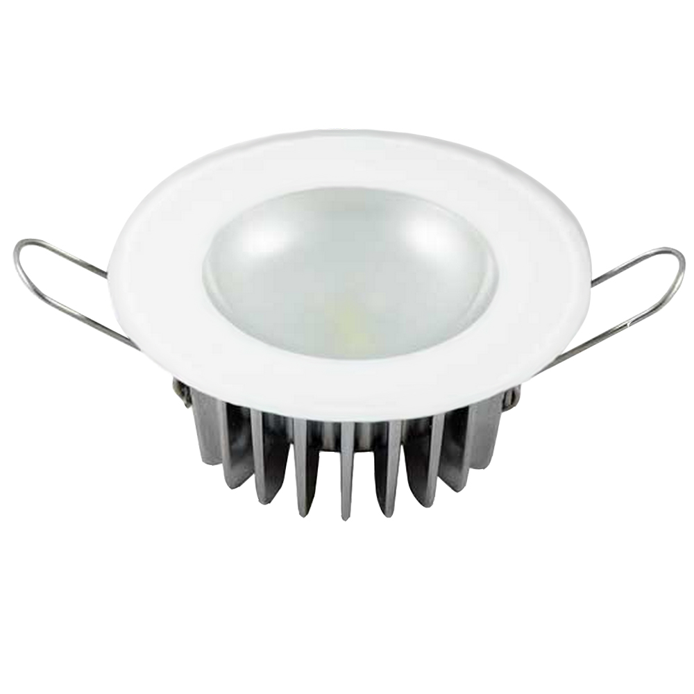 LUMITEC 113190 MIRAGE - FLUSH MOUNT DOWN LIGHT - GLASS FINISH/NO BEZEL - 4-COLOR RED/BLUE/PURPLE NON DIMMING WITH WHITE DIMMING