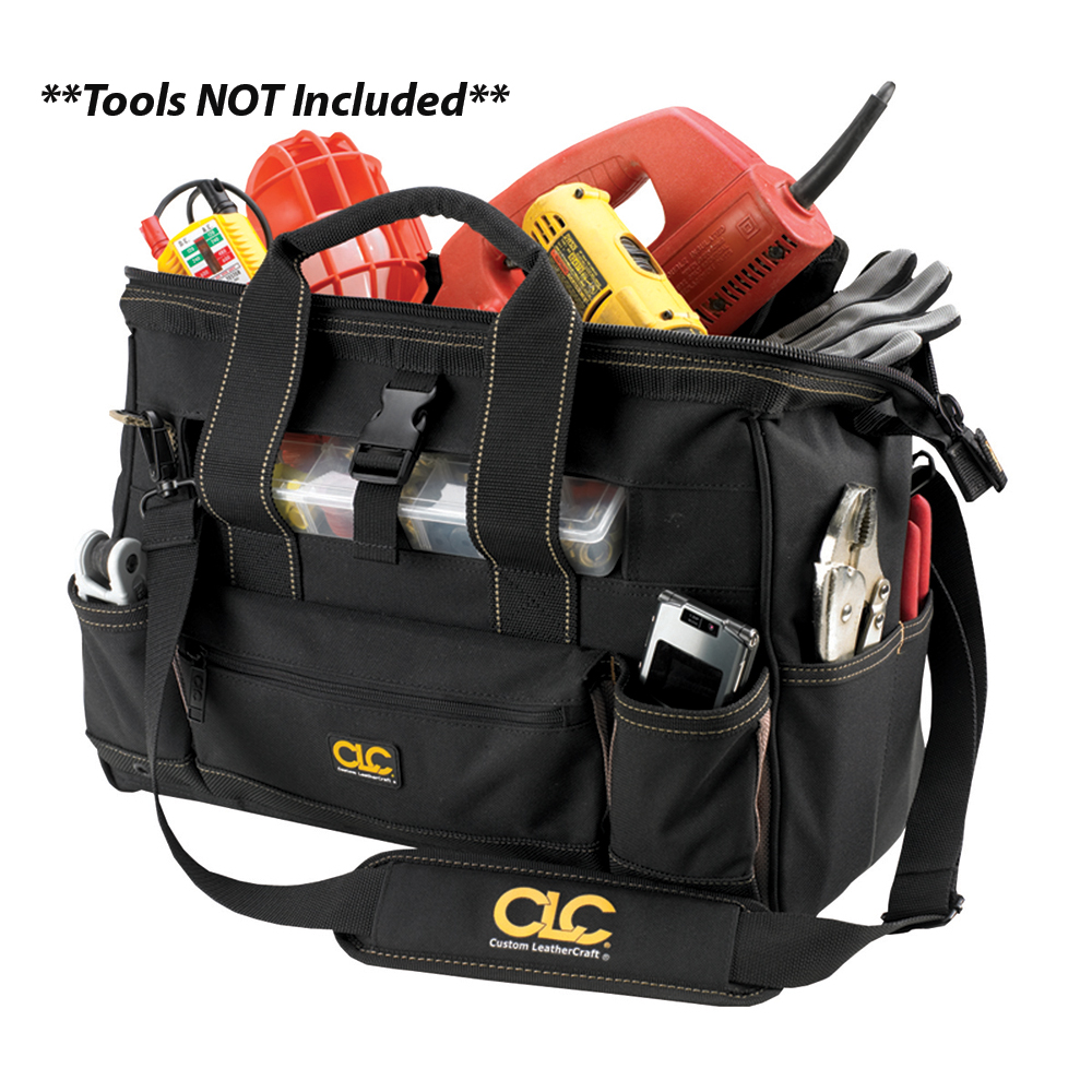 CLC 1534 23 POCKET 16” TOTE BAG WITH TOP-SIDE PLASTIC TRAY
