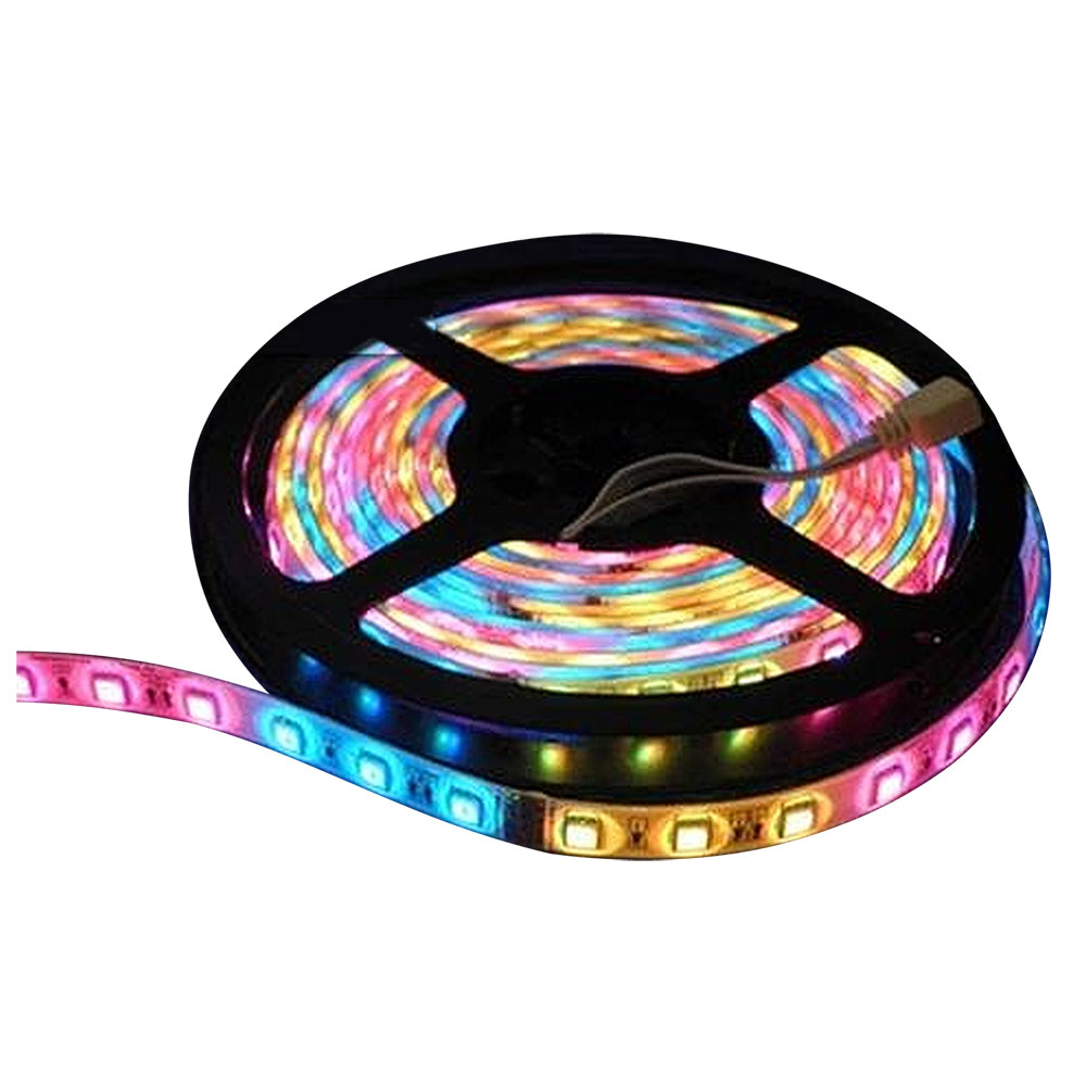 LUNASEA LLB-453M-01-02 FLEXIBLE STRIP LED - 2M WITH CONNECTOR - RED/GREEN/BLUE - 12V