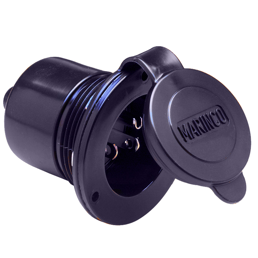 MARINCO 150BBI Marine On-Board Hard Wired Charger Inlet - 15Amp - Black