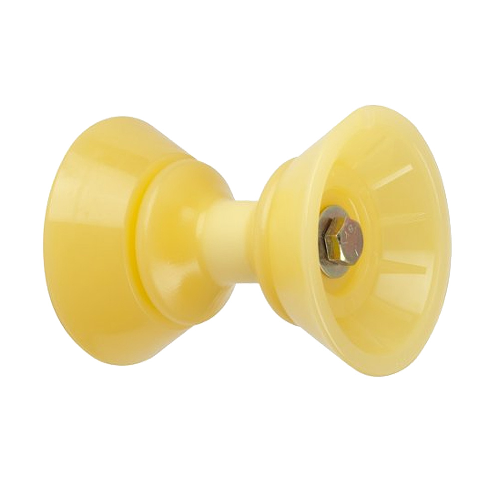 C.E. SMITH 29300 3” BOW BELL ROLLER ASSEMBLY YELLOW TPR