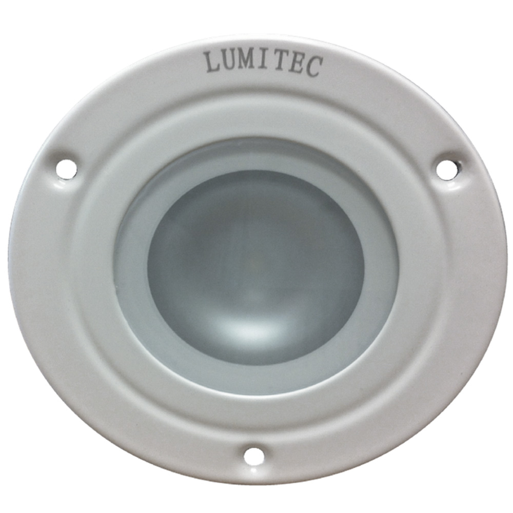LUMITEC 114128 SHADOW - FLUSH MOUNT DOWN LIGHT - WHITE FINISH - 3-COLOR RED/BLUE NON DIMMING WITH WHITE DIMMING