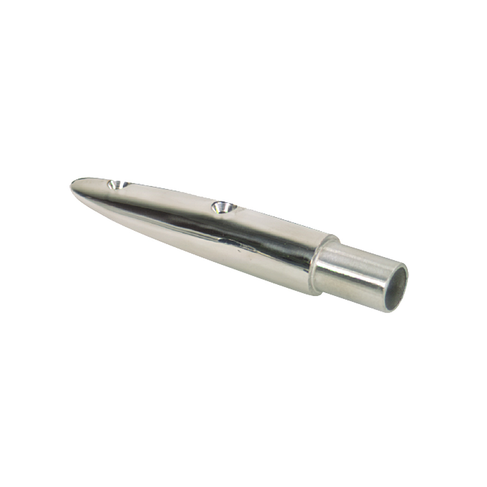 WHITECAP 6050 16-1/2° RAIL END (END-OUT) - 316 STAINLESS STEEL - 7/8” TUBE O.D.