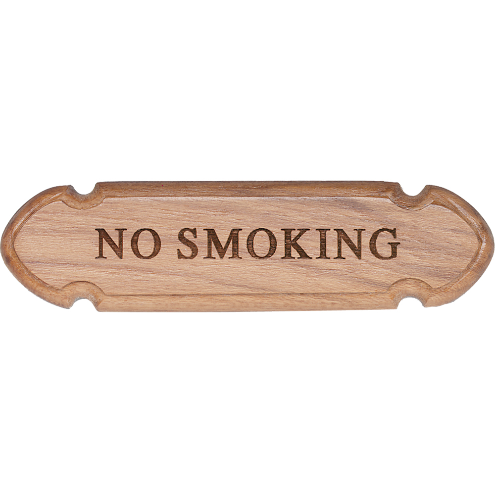 WHITECAP 62672 TEAK 'NO SMOKING' NAME PLATE