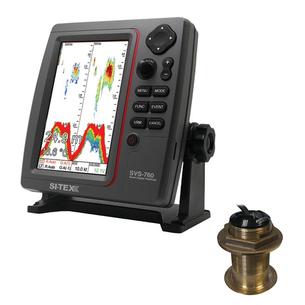 SI-TEX SVS-760B60-12 SVS-760 DUAL FREQUENCY SOUNDER 600W KIT WITH BRONZE 12 DEGREE TRANSDUCER